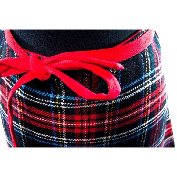 Vintage 1960’s Skirt Women’s Wrap Around Reversible Plaid Red Large 100% Wool - Picture 3 of 6